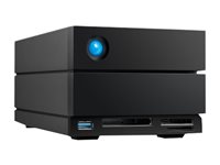 LaCie 2big Dock STLG32000400 - Hårddiskarray - 32 TB - 2 fack (SATA-600) - HDD 16 TB x 2 - Thunderbolt 4, USB 3.2 Gen 2 (extern) - med 5 års återställningsserviceplan för att rädda data STLG32000400