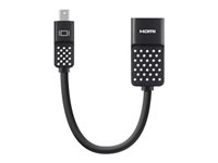 Belkin Mini DisplayPort to HDMI Adapter, 4k - Videokort - Mini DisplayPort hane till HDMI hona - 12.7 cm - stöd för 4K F2CD079BT