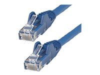 StarTech.com 50cm LSZH CAT6 Ethernet Cable, 10 Gigabit Snagless RJ45 100W PoE Network Patch Cord with Strain Relief, CAT 6 10GbE UTP, Blue, Individually Tested/ETL, Low Smoke Zero Halogen - Category 6 - 24AWG (N6LPATCH50CMBL) - Patch-kabel - RJ-45 (hane) till RJ-45 (hane) - 50 cm - 6 mm - UTP - CAT 6 - hakfri - blå N6LPATCH50CMBL