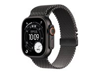 Apple Watch Ultra 3 - 49 mm - svart titan - Ja smart klocka med milanesisk loop - bandstorlek: M - 64 GB - LTE, NFC, Wi-Fi 4, UWB, Bluetooth - 5G - 61.8 g MF1Q4KS/A