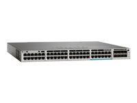Cisco Catalyst 3850-48U-L - Switch - L3 - Administrerad - 48 x 10/100/1000 (UPOE) - skrivbordsmodell, rackmonterbar - UPOE (630 W) - rekonditionerad WS-C385012X48UL-RF