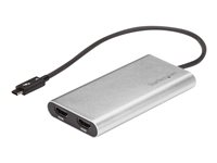 StarTech.com Thunderbolt 3 to Dual HDMI 2.0 Adapter - 4K 60Hz Dual Monitor TB3 HDMI Video Adapter - Thunderbolt 3 Certified -Mac & Windows (TB32HD24K60) - Adapterkabel - USB-C hane till HDMI hona - 28.4 m - silver - aktiv, 4K60 Hz (4096 x 2160) stöd - för P/N: TB33A1C TB32HD24K60