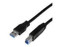 StarTech.com 1m 3 ft Certified SuperSpeed USB 3.0 A to B Cable Cord - USB 3 Cable - 1x USB 3.0 A (M), 1x USB 3.0 B (M) - 1 meter, Black (USB3CAB1M) - USB-kabel - USB Type B (hane) till USB typ A (hane) - USB 3.0 - 1 m - formpressad - svart - för P/N: HB31C2A2CME, KITBXDOCKPNA, KITBXDOCKPUK, SV231HU34K6, SV231QDPU34K, SV431HU34K6 USB3CAB1M
