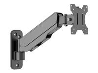 Multibrackets M Monitormount Wall Basic Single - Monteringssats (lutningsvridbar arm, fullrörelsemontering) - för LCD-TV - svart - skärmstorlek: 17"-32" - väggmonterbar 7350105210013