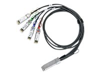 NVIDIA - 40GBase direktkopplingskabel - QSFP till SFP+ - 1 m - passiv, hybrid 980-9I64W-00B001