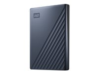 WD My Passport Ultra WDBC3C0020BBL - Hårddisk - krypterat - 2 TB - extern (portabel) - USB 3.0 (USB-C kontakt) - 256 bitars AES - blå WDBC3C0020BBL-WESN