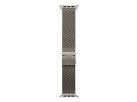Apple - Slinga för smart klocka - 49 mm, titanium - Liten storlek - naturell - för Watch Hermès Series 9, SE 3, Series 10, Series 11, Series 8, Series 9, Ultra 2, Ultra 3 MGHN4ZM/A