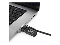 Compulocks Ledge Lock Adapter for MacBook Pro 16" M1, M2 & M3 with Combination Cable Lock - Adapter för säkerhetslåsurtag - med kombinationslås - för Apple MacBook Pro 16 (M1, M2) MBPR16LDG02CL