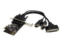 StarTech.com 2S1P PCI Express seriellt parallellt kombokort med breakout-kabel - Parallellt/seriellt kort - PCI Express x1 låg profil - RS-232 - 2 portar + 1 parallellport PEX2S1P553B