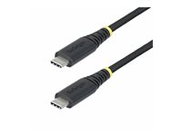 StarTech.com 1m USB-C Charging Cable, 240W, Silicone Jacket w/Braid - USB-kabel - 24 pin USB-C (hane) till 24 pin USB-C (hane) - USB 2.0 - 48 V - 5 A - 1 m - USB-strömförsörjning (240W), utökat effektområde (EPR) - svart S2CEPR1M-USB-CABLE