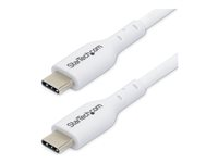 StarTech.com - USB-kabel - USB-C (hane) till USB-C (hane) - USB 2.0 - 3 A - 2 m - USB Power Delivery (60W) - vit (paket om 2) USB2CC2MNCWHE2PK