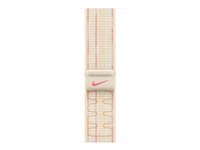 Apple Nike - Slinga för smart klocka - 46mm - 145 - 220 mm - starlight/rosa MYJE3ZM/A
