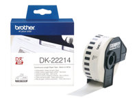 Brother DK-22214 - Vit - Rulle (1,2 cm x 30,5 m) termiskt papper - för Brother QL-1050, 1060, 1110, 500, 550, 560, 570, 580, 600, 650, 700, 710, 720, 820 DK22214