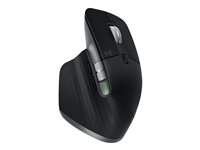 Logitech Master Series MX Master 3S for Mac - Mus - ergonomisk - optisk - 7 knappar - trådlös - 2.4 GHz, Bluetooth - rymdgrå - för Apple MacBook 910-006571