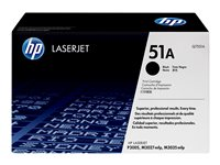 HP 51A - Svart - original - LaserJet - tonerkassett (Q7551A) - för LaserJet M3027, M3027x, M3035, M3035xs, P3005, P3005d, P3005dn, P3005n, P3005x Q7551A