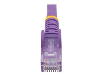 StarTech.com Cat6-patchkabel med hakfria RJ45-kontakter – 2 m, lila - Patch-kabel - RJ-45 (hane) till RJ-45 (hane) - 2 m - UTP - CAT 6 - hakfri - lila N6PATC2MPL