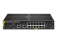 HPE Aruba Networking CX 6000 12p 10M/100M/1G Class4 PoE 2p SFP 1G 139W Switch - Switch - Administrerad - 12 x 10/100/1000 (PoE+) + 2 x gigabit SFP (upplänk) + 2 x Gigabit RJ-45 - rackmonterbar, väggmonterbar - PoE+ (139 W) - BTO R8N89B#ABB