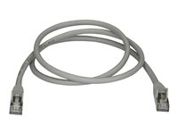 StarTech.com cat6a ethernet-kabel - Patch-kabel - RJ-45 (hane) till RJ-45 (hane) - 5 m - STP - CAT 6a - formpressad, hakfri - grå 6ASPAT5MGR