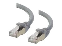 C2G Cat6a Booted Shielded (STP) Network Patch Cable - Patch-kabel - RJ-45 (hane) till RJ-45 (hane) - 30 m - STP - CAT 6a - formpressad, hakfri, tvinnad - grå 89925