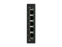 Eaton Tripp Lite series Industrial Ethernet Switch 5-Port Unmanaged - 10/100 Mbps, Ruggedized, DIN/Wall Mount - Switch - ohanterad - 5 x 10/100 - väggmonterbar, DIN-skenmonterbar - Likström - TAA-kompatibel NFI-U05