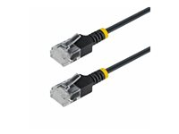 Startech - Patch-kabel - RJ-45 (hane) till RJ-45 (hane) - 80 cm - 2.6 mm - UTP - CAT 6a - hakfri, ultra-tunn, koppartrådar - svart N6APATUTP34BKS80CM