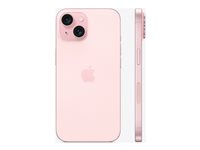 Apple iPhone 15 - 5G smartphone - dual-SIM / Internminne 512 GB - OLED-skärm - 6.1" - 2556 x 1179 pixlar - 2 bakre kameror 48 MP, 12 MP - front camera 12 MP - rosa MTPD3QN/A