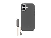 Beats - Baksidesskydd för mobiltelefon - med fällbart ställ - MagSafe-kompatibilitet - polykarbonat - granitgrå - för iPhone 17 MGY54LL/A