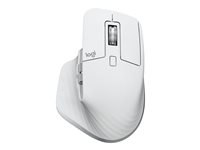 Logitech Master Series MX Master 3S for Mac - Mus - ergonomisk - optisk - 7 knappar - trådlös - 2.4 GHz, Bluetooth - blekgrå - för Apple MacBook 910-006572