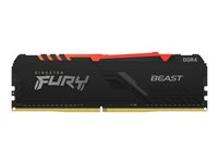 Kingston FURY Beast RGB - DDR4 - modul - 8 GB - DIMM 288-pin - 3200 MHz / PC4-25600 - CL16 - 1.35 V - ej buffrad - icke ECC - svart KF432C16BBA/8