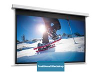 Da-Lite Tensioned DescenderPro - Projektionsskärmyta med motor och vals - försänkt montering, takmontering - 135" (343 cm) - 16:9 - Matte White 10106611