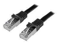 StarTech.com Cat6-patchkabel - skärmad (SFTP) - 5 m, svart - Patch-kabel - RJ-45 (hane) till RJ-45 (hane) - 5 m - SFTP - CAT 6 - formpressad, hakfri - svart N6SPAT5MBK