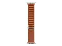 Apple - Slinga för smart klocka - 49 mm, naturlig titanfinish - Stor storlek - terrakotta - för Watch Hermès Series 9, SE 3, Series 10, Series 11, Series 8, Series 9, Ultra 2, Ultra 3 MFTD4ZM/A