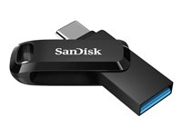 SanDisk Ultra Dual Drive Go - USB flash-enhet - 128 GB - USB 3.2 Gen 1 / USB-C - svart SDDDC3-128G-G46