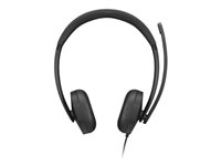 Lenovo 5000 - Headset - på örat - kabelansluten - USB-C - svart - Certifierad för Microsoft-teams 4XD1R88995