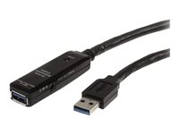 StarTech.com 3m USB 3.0 Active Extension Cable - M/F - 3m USB 3.0 Extension Cable - USB 3.0 repeater Cable (USB3AAEXT3M) - USB-förlängningskabel - USB typ A (hane) till USB typ A (hona) - USB 3.0 - 3 m - aktiv - svart - för P/N: PEXUSB3S42V, PEXUSB3S44V, ST7300USB3B, SVA5H2NEUA, USB3SAA3MBK USB3AAEXT3M