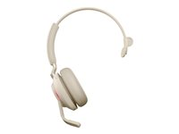 Jabra Evolve2 65 UC Mono - Headset - på örat - konvertibel - Bluetooth - trådlös - USB-A - ljudisolerande - beige 26599-889-998