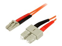 StarTech.com 1m Fiber Optic Cable - Multimode Duplex 62.5/125 - LSZH - LC/SC - OM1 - LC to SC Fiber Patch Cable (FIBLCSC1) - Nätverkskabel - LC multiläge (hane) till SC-läge (multi-mode) (hane) - 1 m - 1 m - fiberoptisk - duplex - 62,5/125 mikron FIBLCSC1