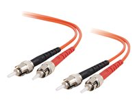 C2G Low-Smoke Zero-Halogen - Patch-kabel - ST-läge (multi-mode) (hane) till ST-läge (multi-mode) (hane) - 2 m - fiberoptisk - 62,5/125 mikron - orange 85208