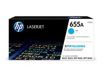 HP 655A - Cyan - original - LaserJet - tonerkassett (CF451A) - för Color LaserJet Managed Flow MFP M681; LaserJet Enterprise Flow MFP M681, MFP M682 CF451A