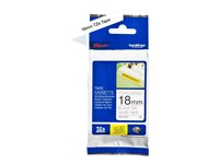 Brother TZe-S241 - Stark häftning - svart på vitt - Rulle (1,8 cm x 8 m) 1 kassett(er) bandlaminat - för P-Touch PT-E310, E550, P900; P-Touch Cube PT-P910; P-Touch Cube Pro PT-P910 TZES241