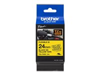 Brother TZe-FX651 - Svart på gult - Rulle ( 2,4 cm x 8 m) 1 kassett(er) flexibel tape - för Brother PT-D600; P-Touch PT-2430, 2470, 3600, 9800, D610, D800, E500, E550, H500, P750 TZEFX651
