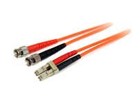 StarTech.com 1m Fiber Optic Cable - Multimode Duplex 62.5/125 - LSZH - LC/ST - OM1 - LC to ST Fiber Patch Cable (FIBLCST1) - Patch-kabel - LC multiläge (hane) till ST-läge (multi-mode) (hane) - 1 m - 1 m - fiberoptisk - duplex - 62,5/125 mikron - orange FIBLCST1