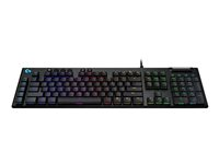 Logitech Gaming G815 - Tangentbord - bakgrundsbelysning - USB - hela norden - tangentbrytare: GL Clicky - svart 920-009092