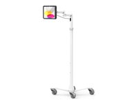 Compulocks iPad 10th-11th (A16) Gen PowerMove Medical Rolling Cart Extended Black - Vagn - för surfplatta - förlängd - medicinsk - svart, vit - skärmstorlek: 10.9" - för Apple 10.9-inch iPad (10:e generation) MCRSTDEXWPMIP109