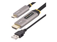StarTech.com 30ft (9.15m) USB-C to HDMI 2.0 Active Optical Cable, 4K 60Hz - HDMI-kabel - 24 pin USB-C hane till HDMI, USB (endast ström) hane - 9.15 m - skyddad/fiberoptisk - svart - aktiv, Active Optical Cable (AOC), Enkelriktad, 4K60Hz (3840 x 2160) stöd 145B-USBC-HDMI4K-AOC