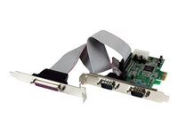 StarTech.com 2S1P Native PCI Express Parallel Serial Combo Card with 16550 UART - PCIe 2x Serial 1x Parallel RS232 Adapter Card (PEX2S5531P) - Parallellt/seriellt kort - PCIe - seriell RS-232 PEX2S5531P