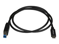 StarTech.com USB 3.1 USB-C till USB-B-kabel - 1 m - USB-kabel - 24 pin USB-C (hane) till USB Type B (hane) - USB 3.1 - 1 m - svart - för P/N: PEXUSB311AC3, PEXUSB312C3, SV231DHU34K6, SV231HU34K6, SV231QDPU34K, SV431HU34K6 USB31CB1M