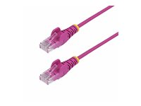 StarTech.com 15m Pink Slim CAT6 Ethernet Cable, Snagless, 28AWG, LSZH - Patch-kabel - RJ-45 (hane) till RJ-45 (hane) - 15 m - 3.6 mm - UTP - CAT 5/5e/6 - IEEE 802.3bt - halogenfri, hakfri, koppartrådar - rosa N6PAT15MPKS