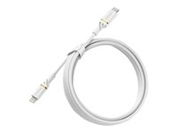 OtterBox Standard - Lightning-kabel - 24 pin USB-C hane till Lightning hane - 2 m - molndammig vit - Strömförsörjningsstöd 78-52646