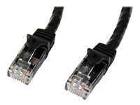 StarTech.com 3m CAT6 Ethernet Cable, 10 Gigabit Snagless RJ45 650MHz 100W PoE Patch Cord, CAT 6 10GbE UTP Network Cable w/Strain Relief, Black, Wiring is UL Certified/TIA - Category 6 - 24AWG (N6PATC3MBK) - Patch-kabel - RJ-45 (hane) till RJ-45 (hane) - 3 m - UTP - CAT 6 - formpressad, hakfri - svart N6PATC3MBK